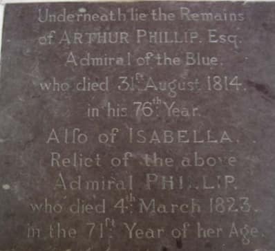 Gravestone Arthur Phillip