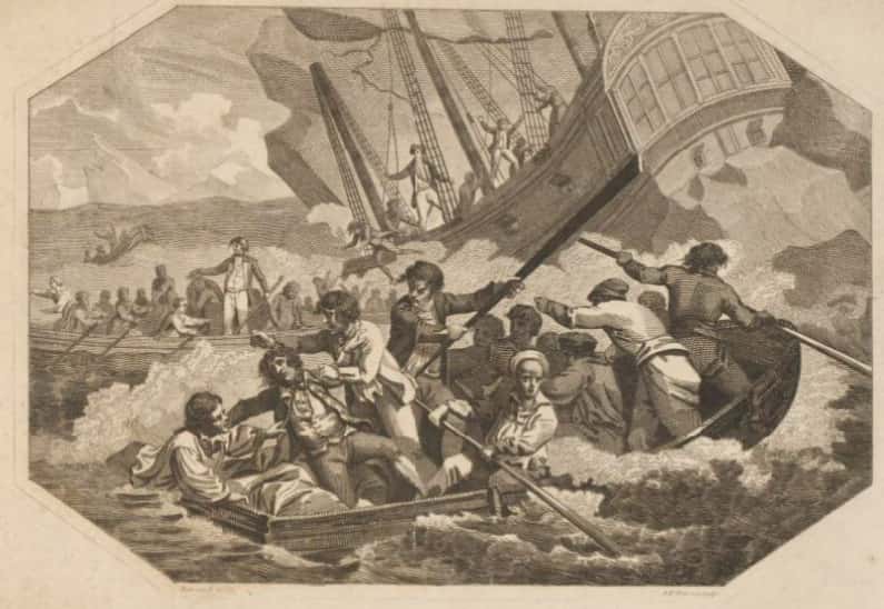 Guardian Frigate Wrecked on an Island of Ice 23 December 1789.