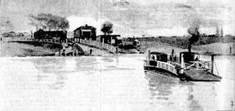 The Punt crossing the Hunter River Morpeth to Hinton. 1889