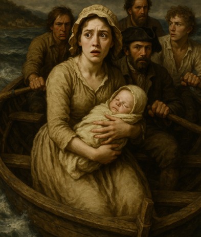 AI Depiction of the escape of Mary Bryant