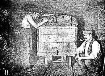 Miners filling a skip - Newcastle 1896