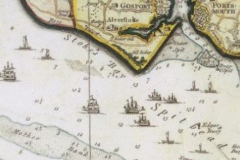 Map of Hampshire showing Spithead