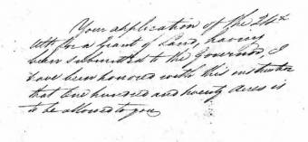 Land Grant to Richard Hobden 2 June 1824. Colonial Secretary's Correspondence