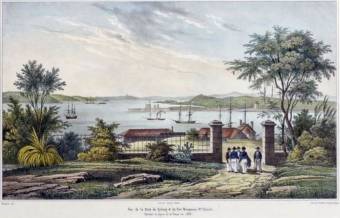 View east across Sydney Cove (Circular Quay) (c. 1841) Adolphe Jean-Baptiste Bayot